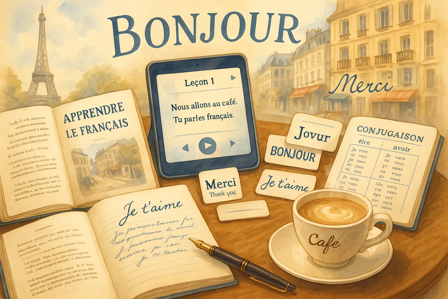 Immerse yourself in the French language with personalized lessons tailored to your needs.